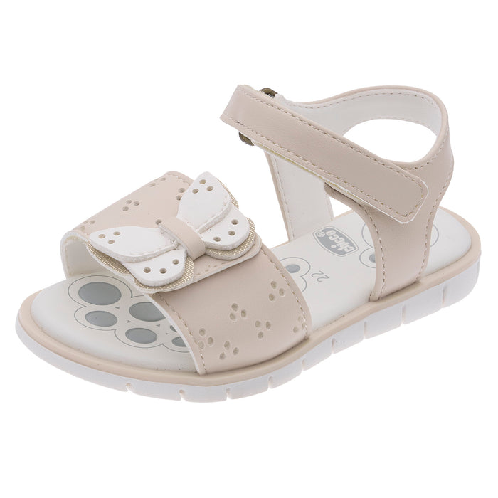 Sandalo Aperto Beige Con Farfalla