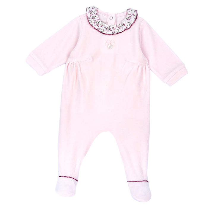 Tutina Ciniglia Rosa Colletto Fantasia Rosa