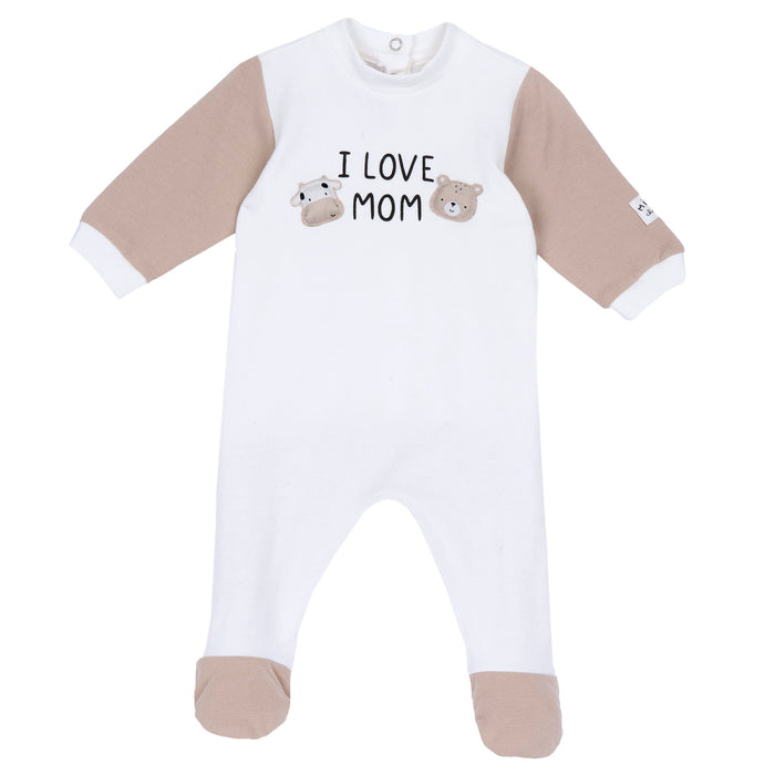 Tutina In Cotone Love Bianco