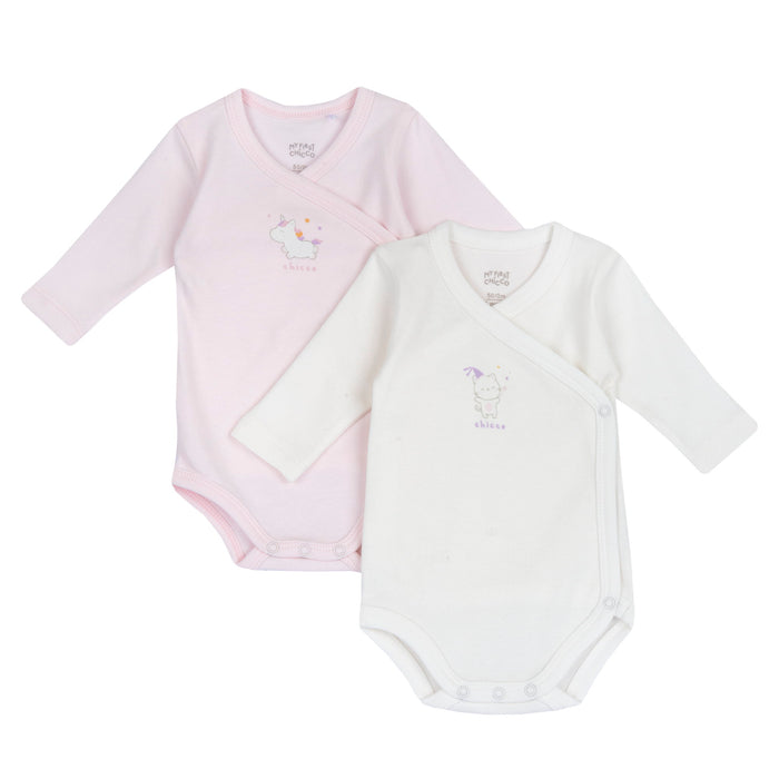 Set 2 Body Manica Lunga Rosa