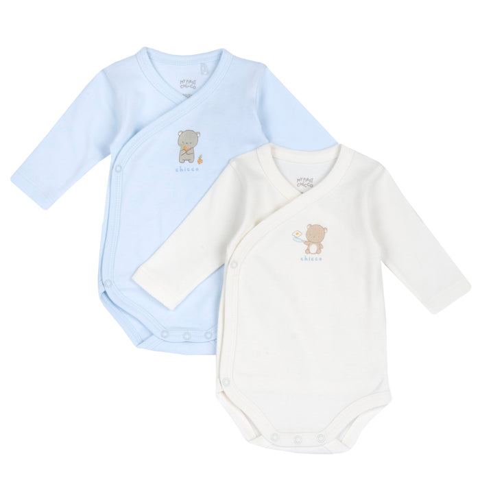 Set 2 Body Manica Lunga Azzurro
