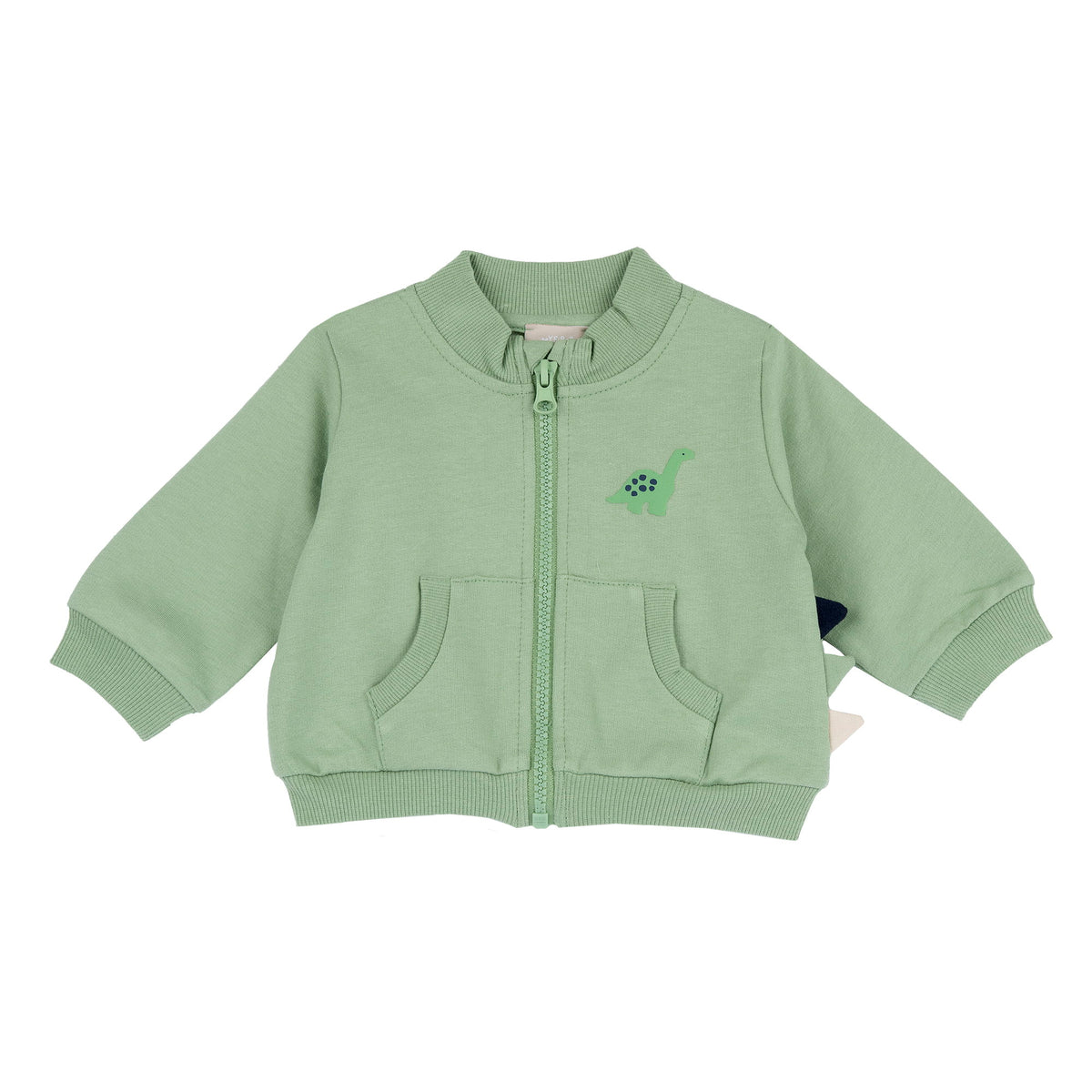 Felpa Aperta Con Zip Verde
