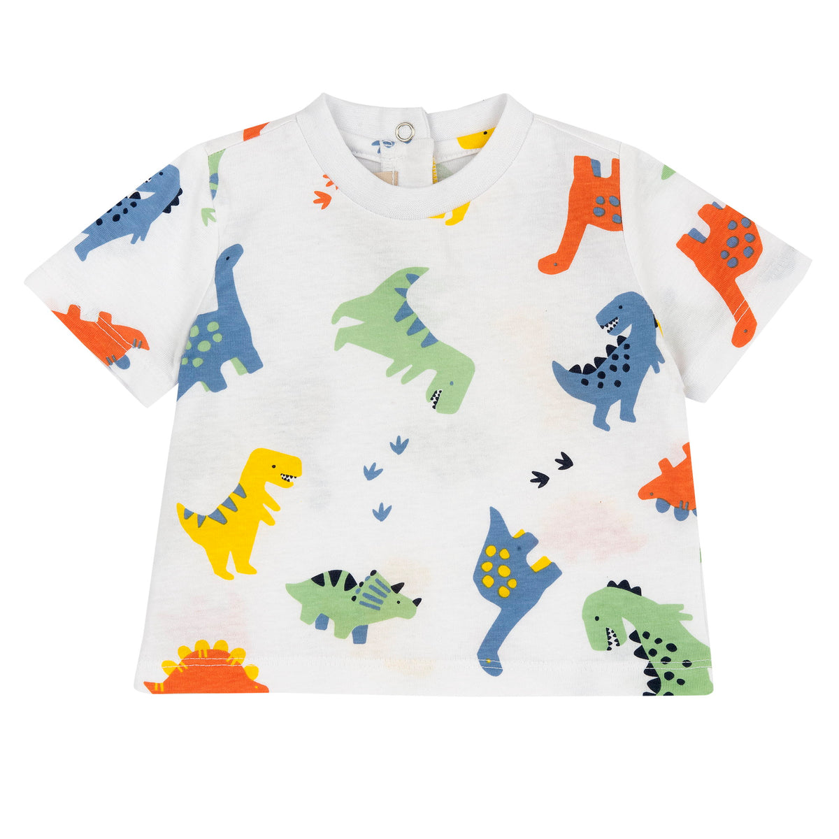 T-Shirt Bianca Con Dino