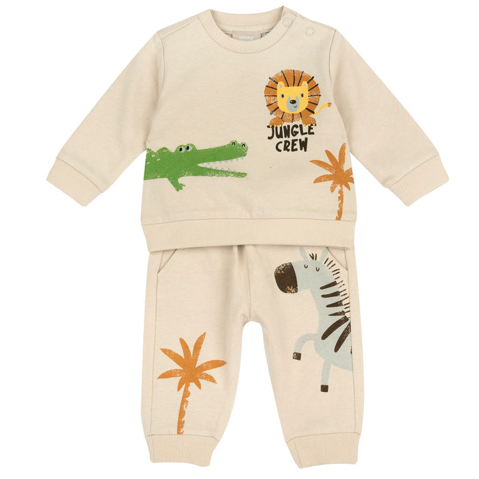 Set 2 Pezzi Pantalone E Felpa Con Leone