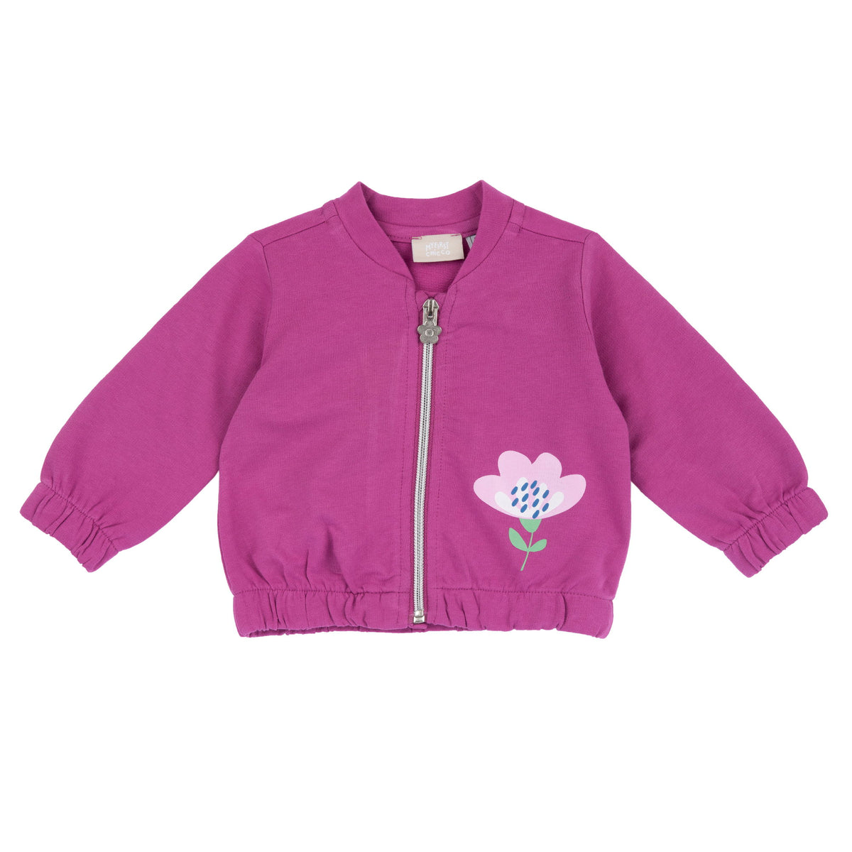 Felpa Con Zip Fucsia