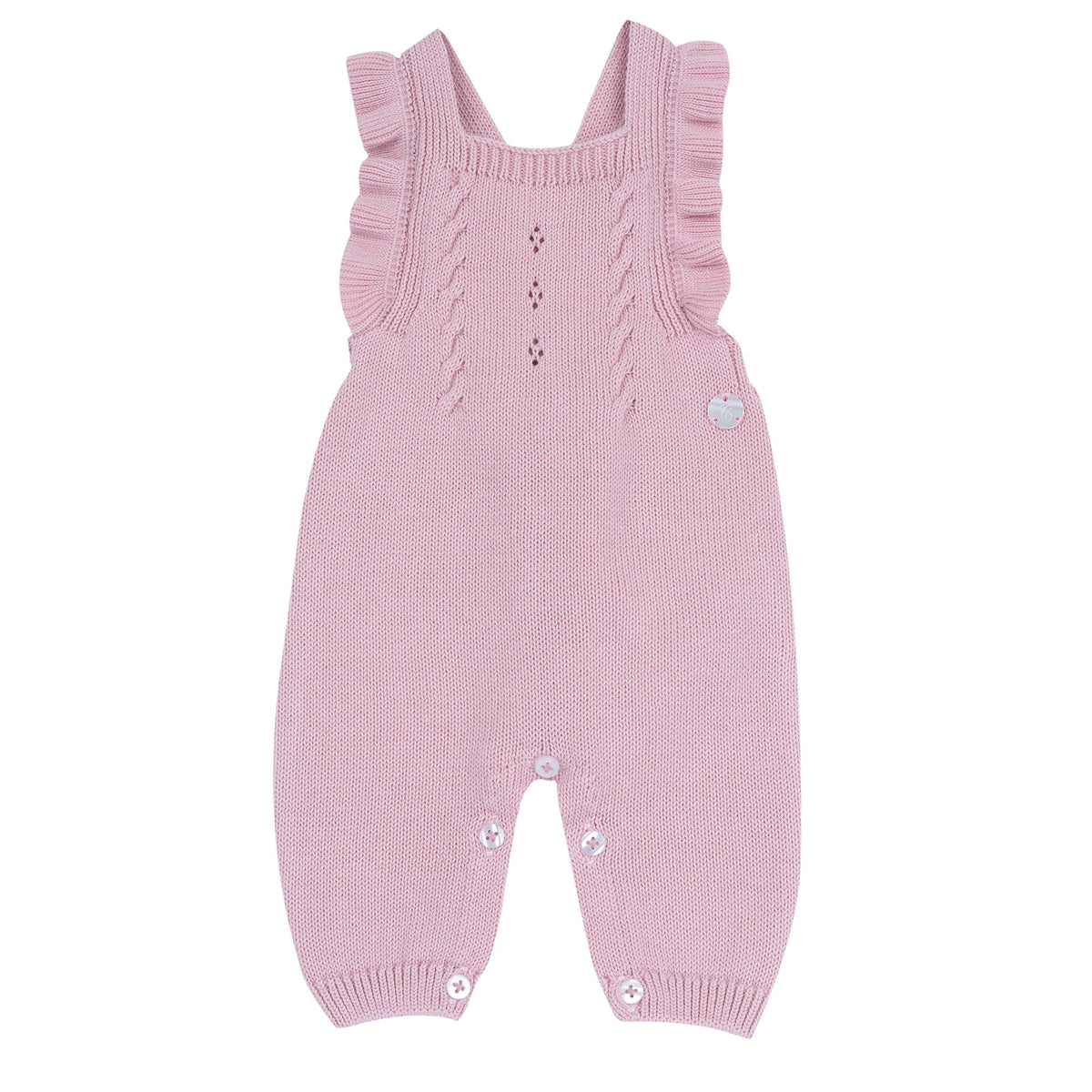 Salopette In Maglia Rosa Antico