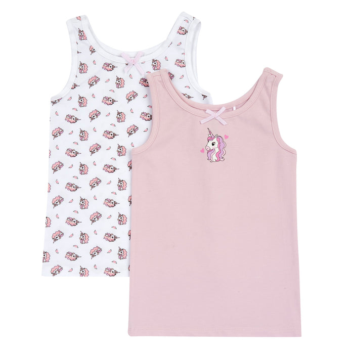 Set 2 Canotte Rosa E Fantasia