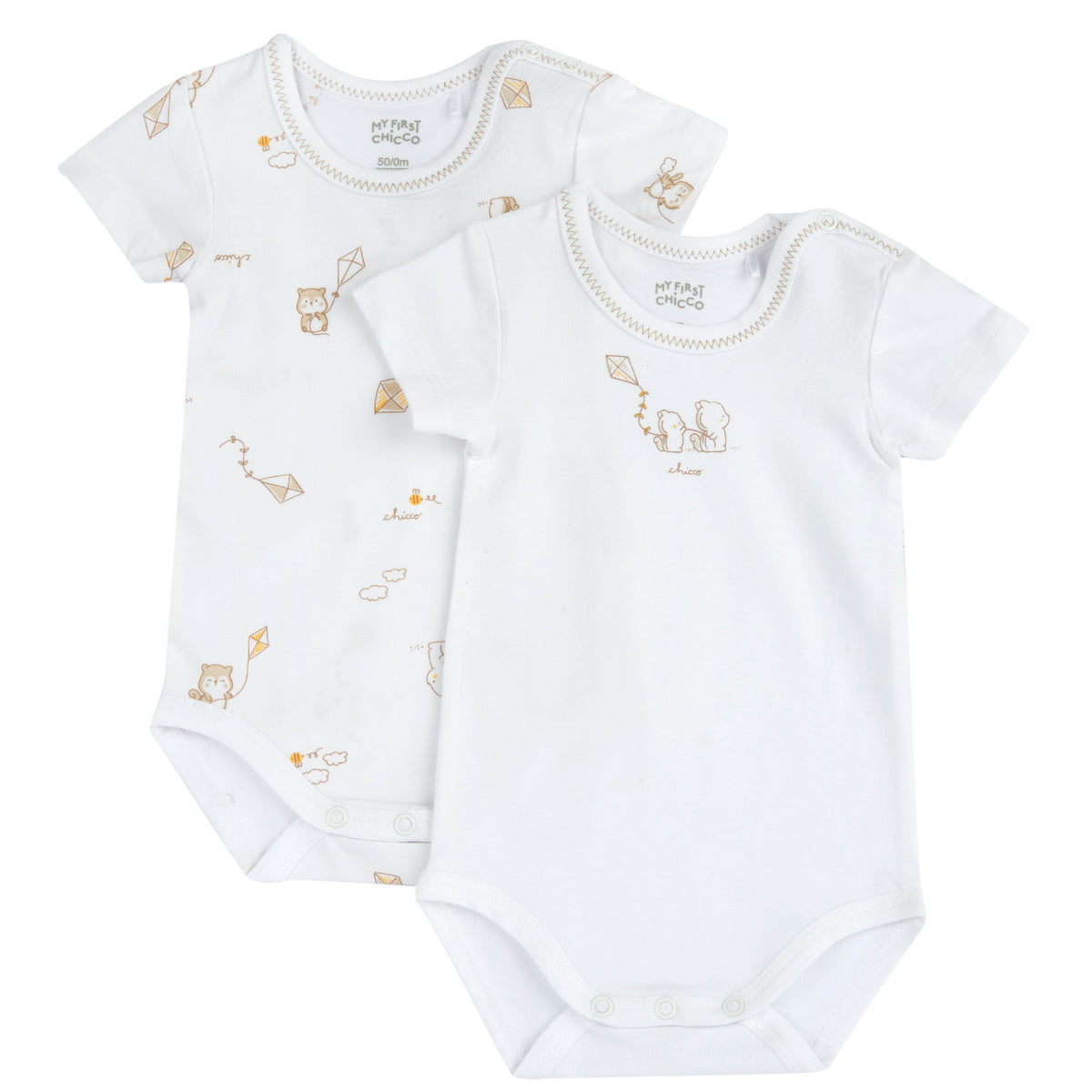 Set 2 Body Bianco E Fantasia