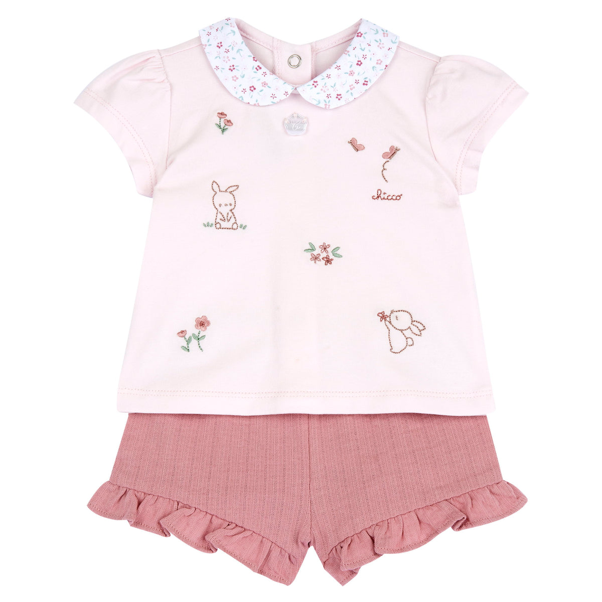 Completo Corto Estivo Con Ricami