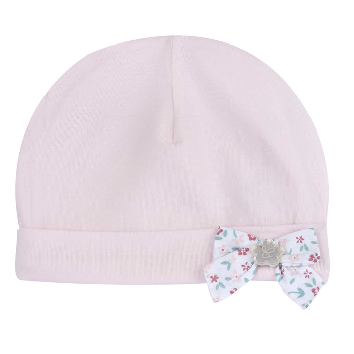 Cappellino Neonato Rosa In Cotone