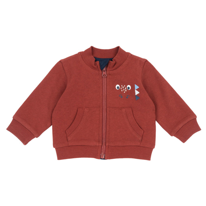 Cardigan Zip Mattone