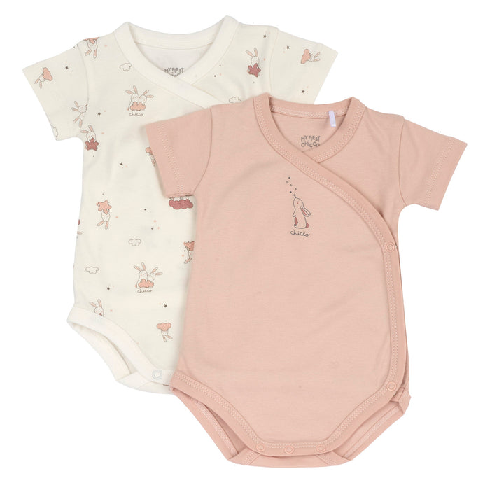 Set 2 Body Incrociato M/C Rosa