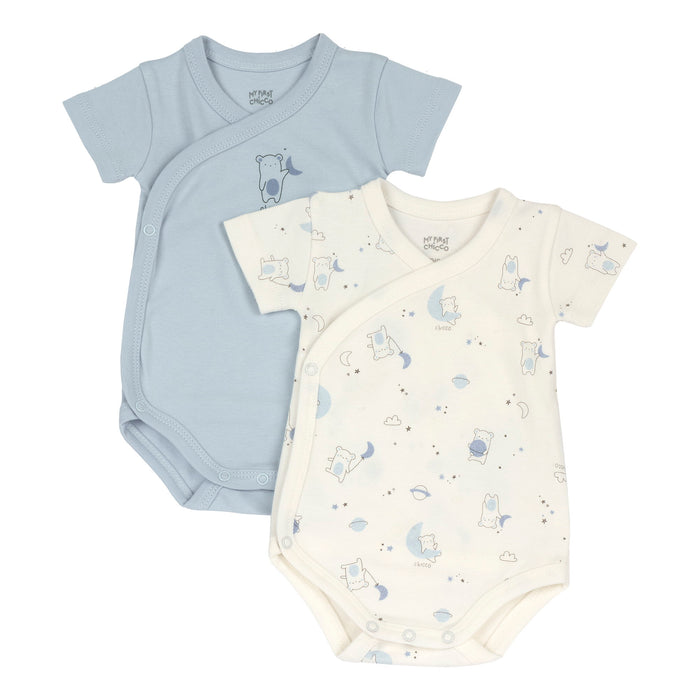 Set 2 Body Incrociato M/C Azzurro