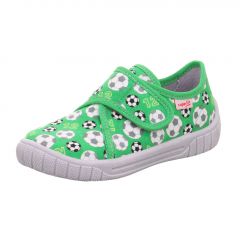 Pantofola Bill Verde Velcro E Stampa Pallone