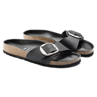 Madrid Big Buckle Black Oiled Leather