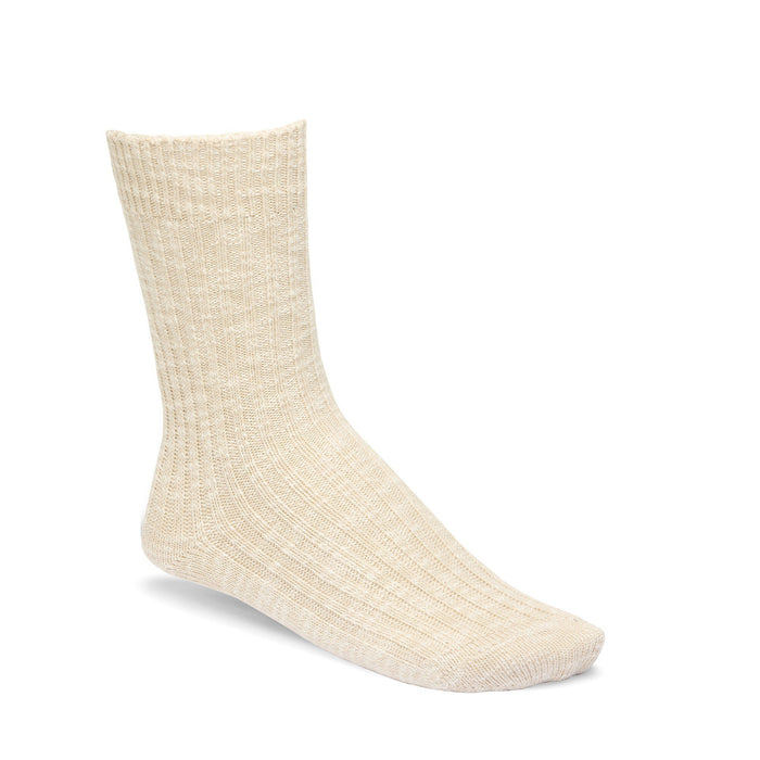Cotton Slub Beige White