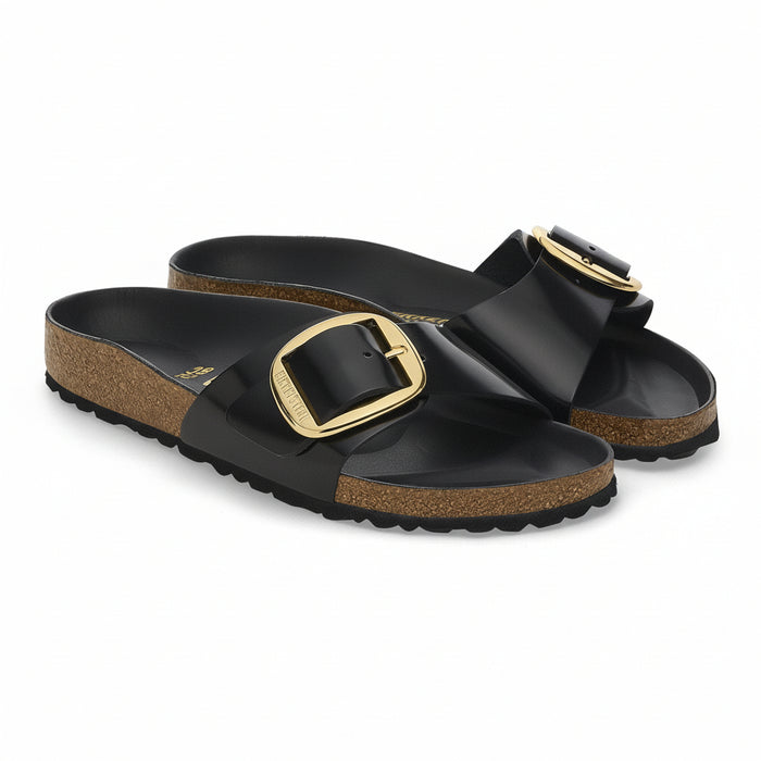 Madrid Big Buckle shine black Natural Leather