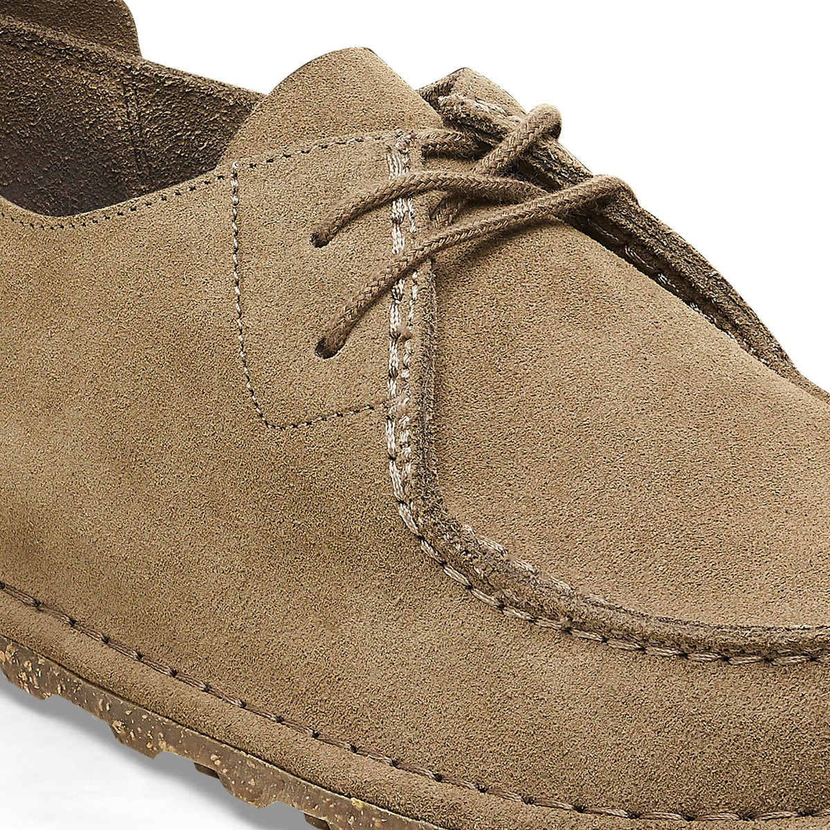 Utti Lace Gray Taupe Suede Leather