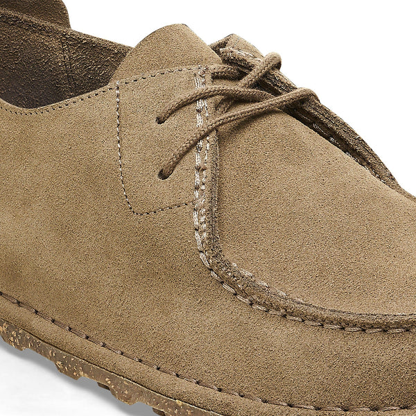 Utti Lace Gray Taupe Suede Leather