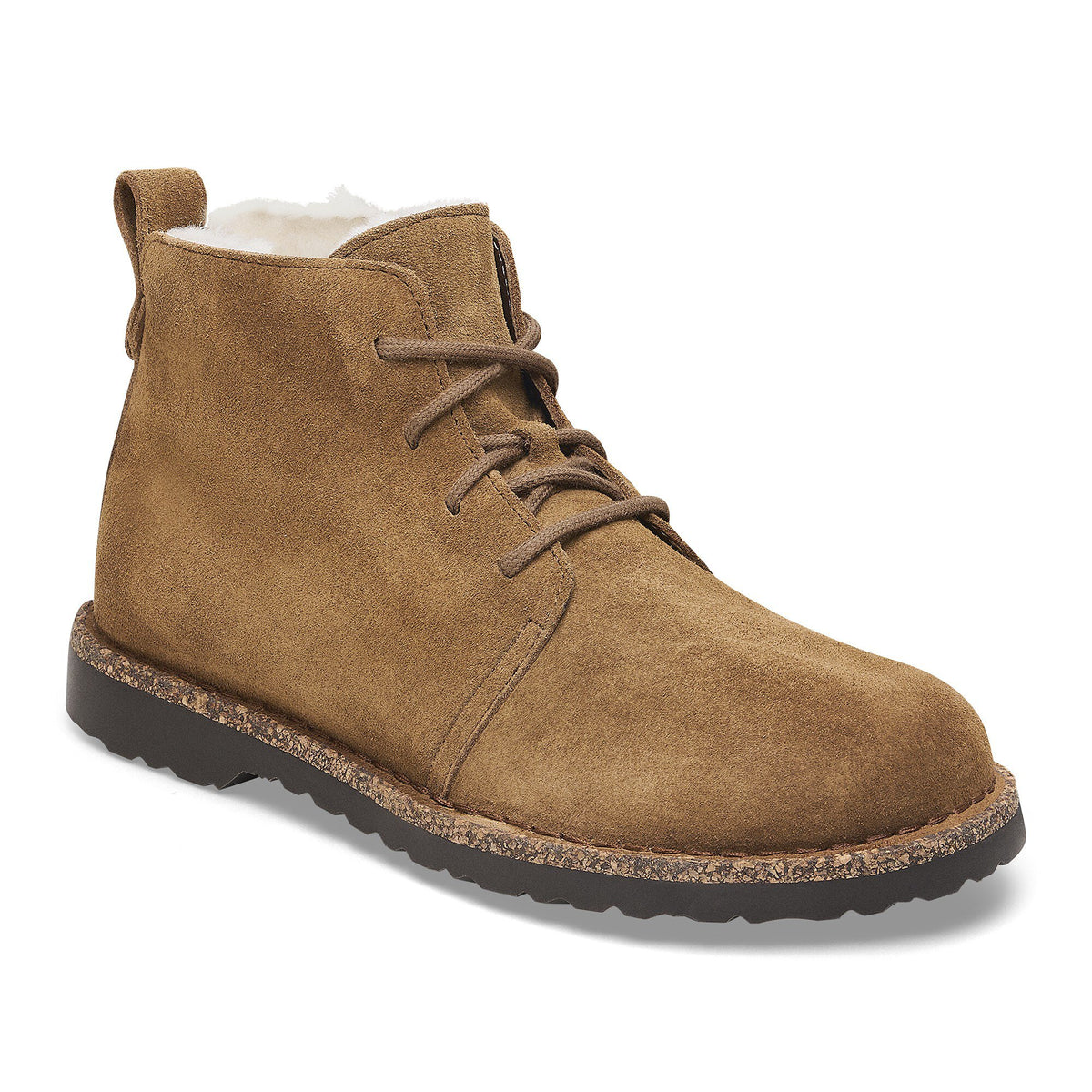 Uppsala Mid Shearling dark tea Suede Leather