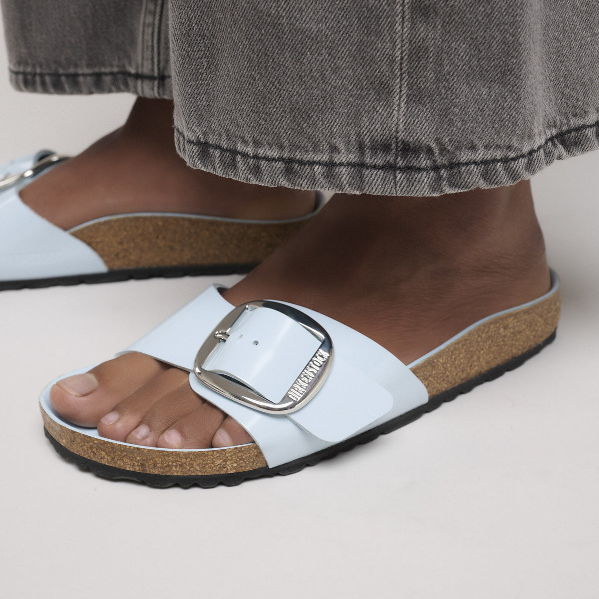 Madrid Big Buckle shine blue Natural Leather
