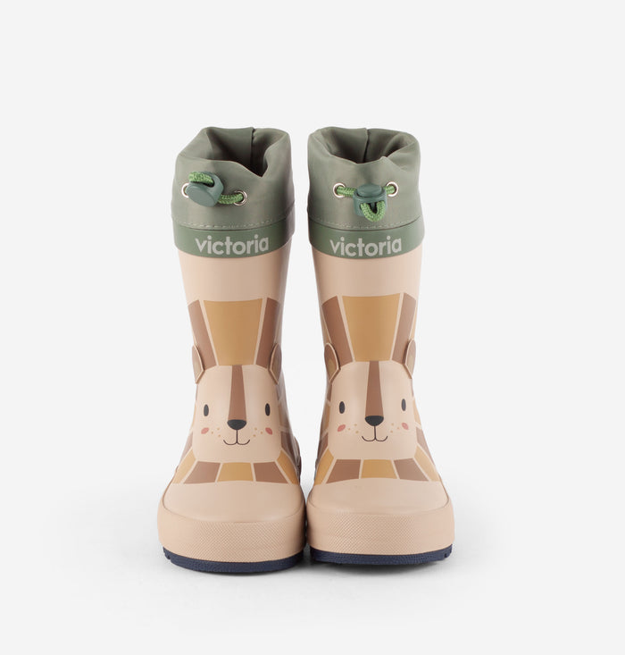 Stivaletto Pioggia Animales Beige