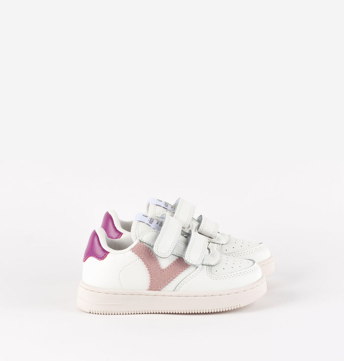 Sneakers Bambina Bianca Rosa