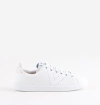 Sneakers Tennis Pelle Bianca Glitter