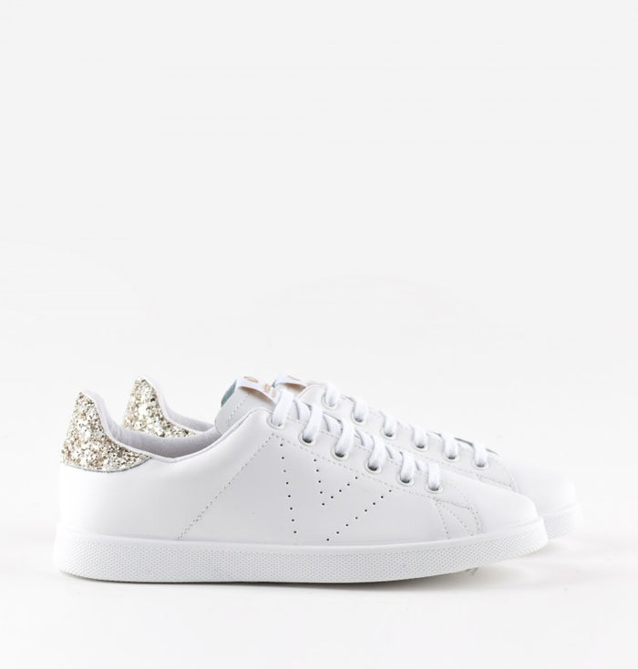 Sneakers Tennis Bianco Glitter