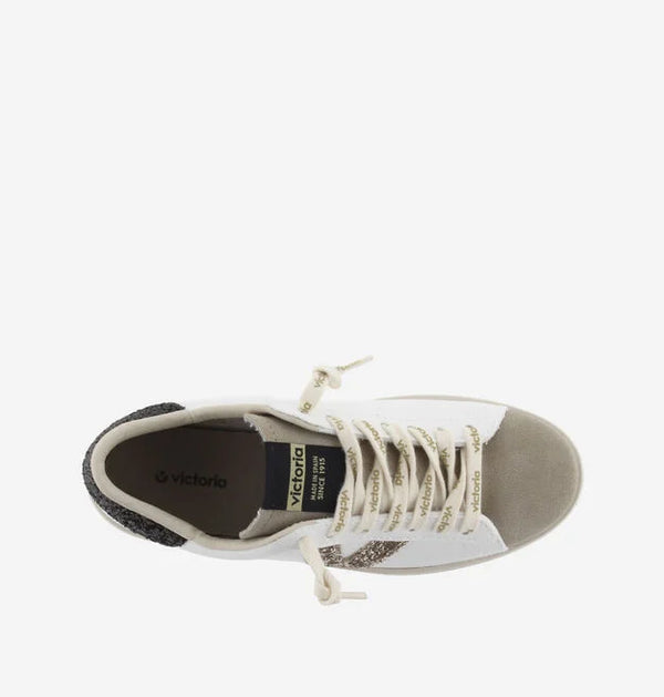 Sneaker Berlin Glitter Cordon Logo Negro