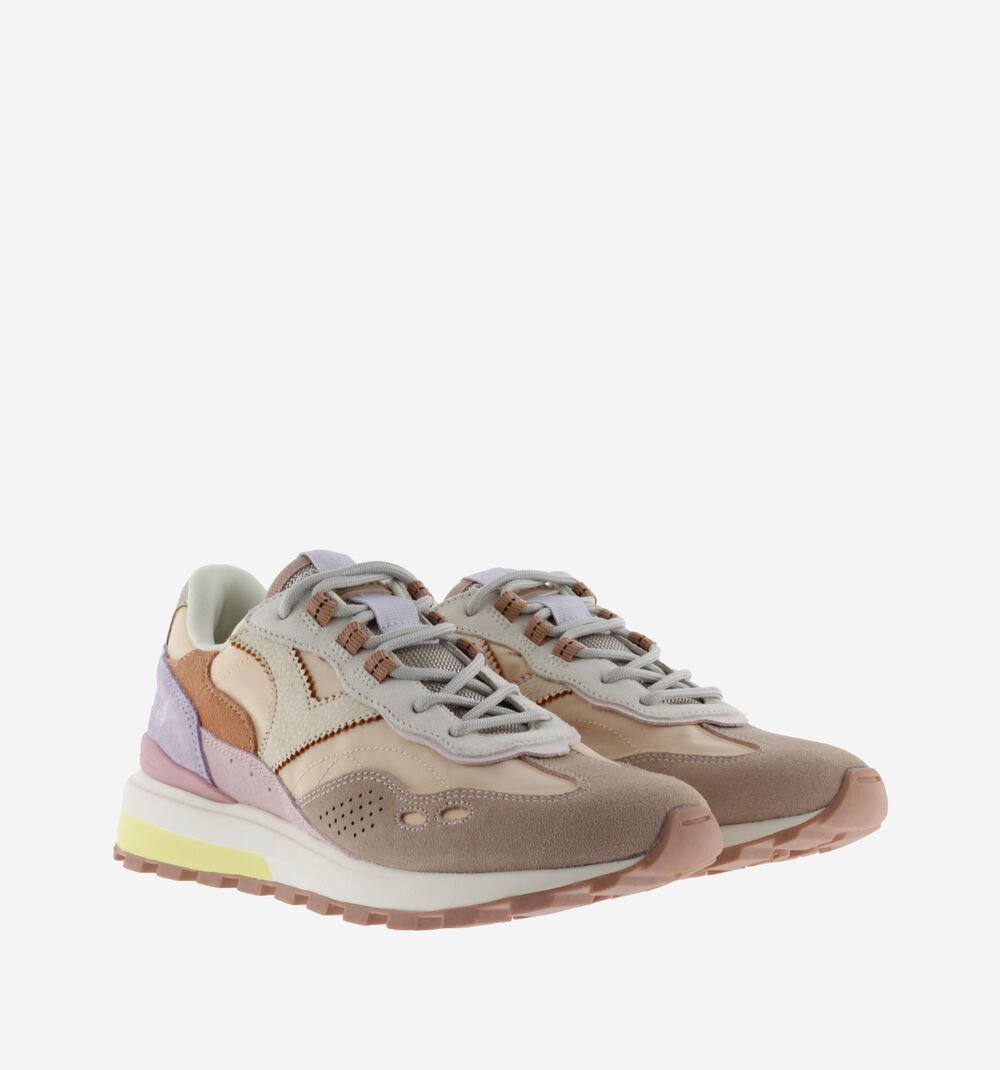 Sneakers Luna Nylon Suede Rosa
