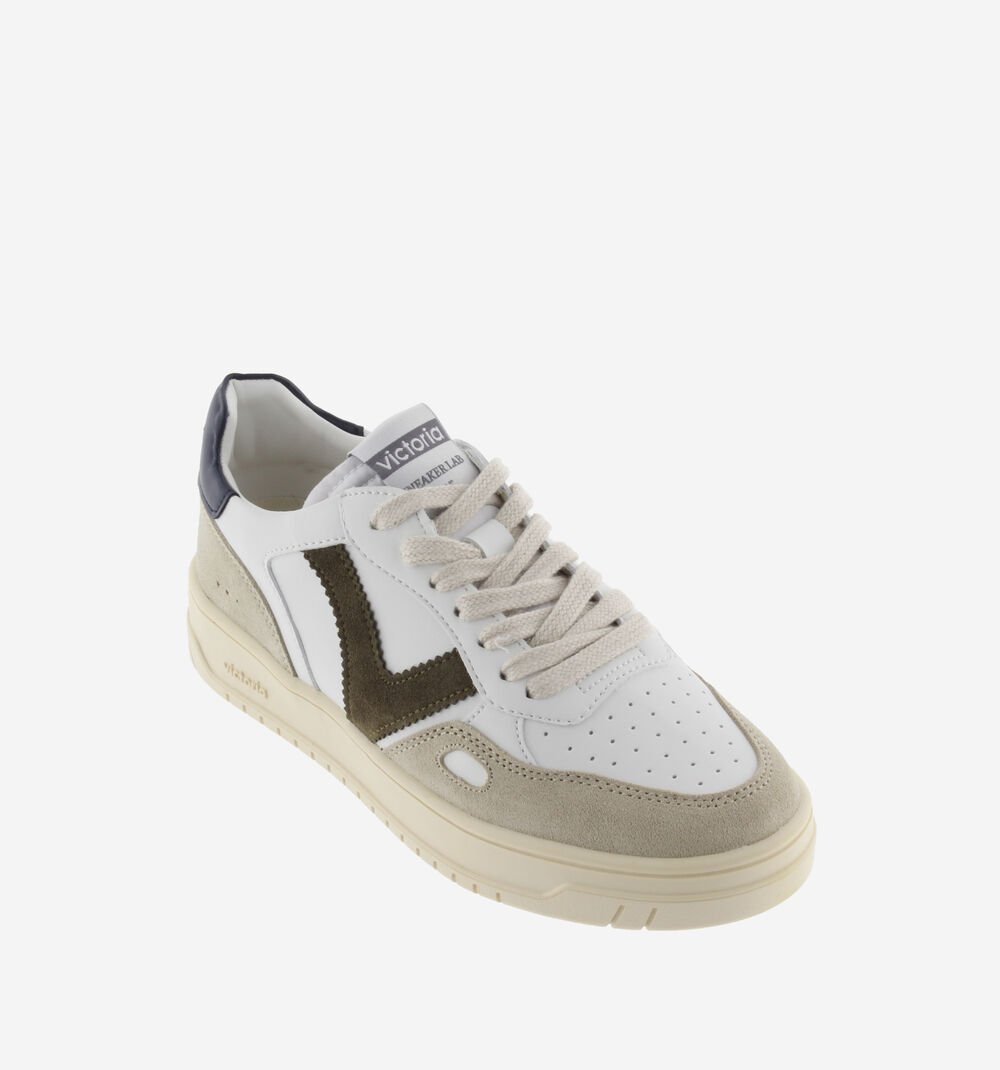 Sneaker Seul Efecto Piel Camoscio Marino