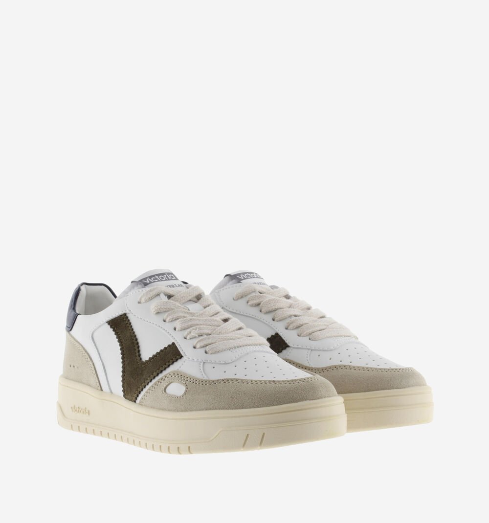 Sneaker Seul Efecto Piel Camoscio Marino