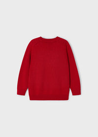 Maglione Jersey Collo Tondo Basico Rosso