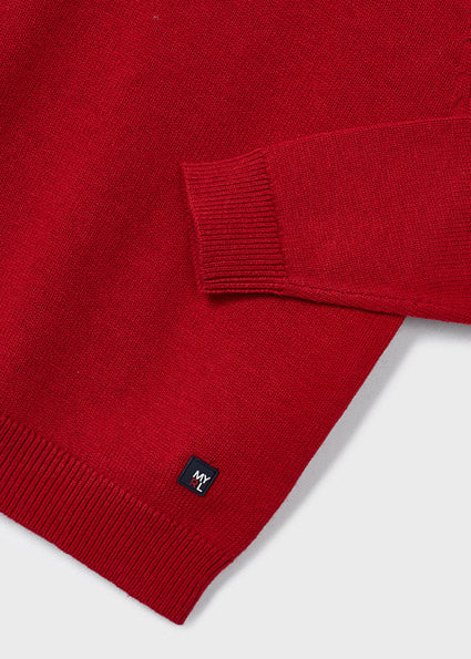 Maglione Jersey Collo Tondo Basico Rosso