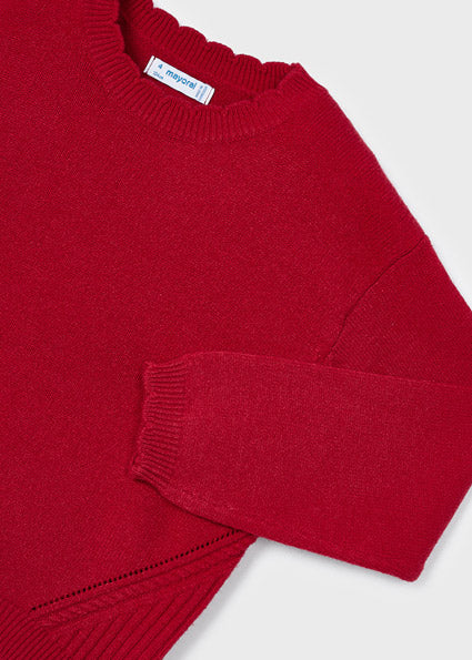 Maglione Jersey Maglia Basico Rosso
