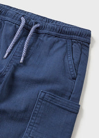 Pantalone Cargo Twill Indaco