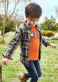 Camicia Manica Lunga Quadri Origano