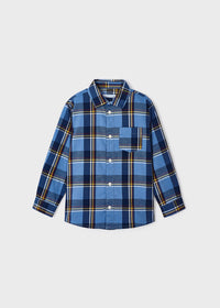 Camicia Manica Lunga Quadri Cielo