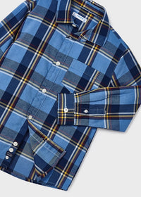 Camicia Manica Lunga Quadri Cielo
