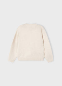 Maglione Fiori Ricamo Zenzero