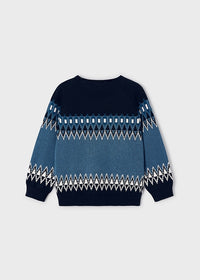 Maglia Jacquard Azzurro Mi