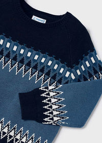 Maglia Jacquard Azzurro Mi