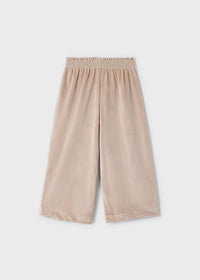 Pantalone Cropped Velluto Seppia