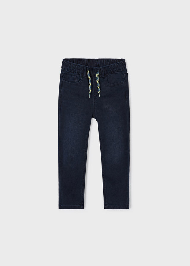 Pantalone Soft Denim Jogger Blue Black