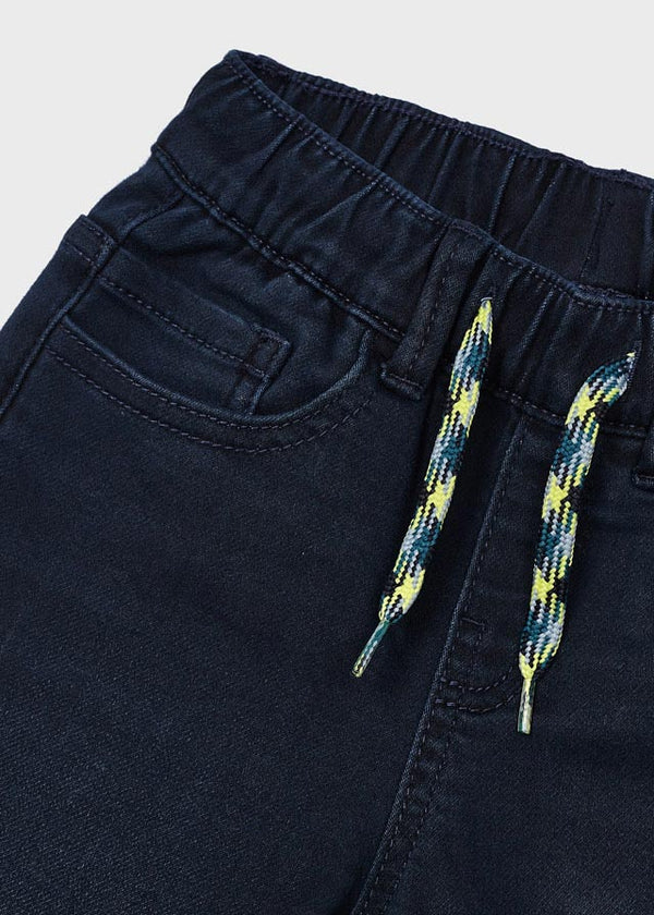 Pantalone Soft Denim Jogger Blue Black