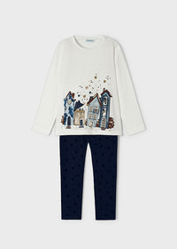 Completo Leggings Flock Marino