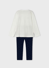 Completo Leggings Flock Marino