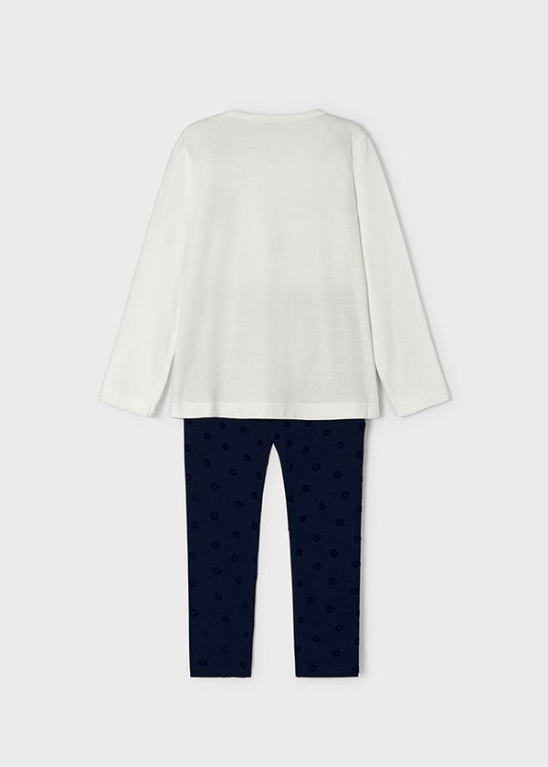 Completo Leggings Flock Marino