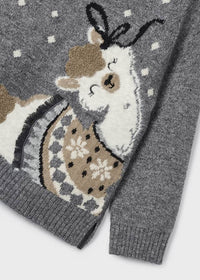 Vestito Tricot con Motivi Argento